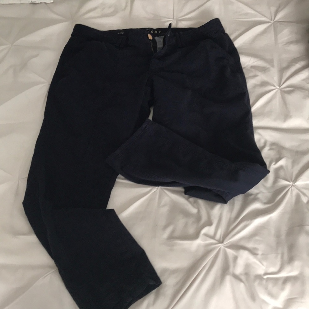 WHBM The Straight Crop Navy pants size 12